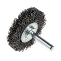 RS PRO Stainless Steel Crimped Abrasive Brush 50 mm Diameter, Spindle Fixing, Max Speed 4500 rpm 189-0079