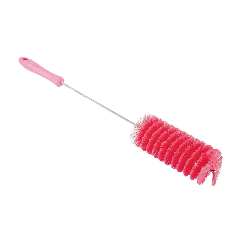 Vikan Pink Bottle Brush, 27 mm Bristle Length x 510 mm Overall Length x 60 mm Brush Diameter 53701