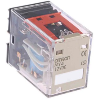 Omron DIN Rail Power Relay, 12V DC Coil, 5A Switching Current, 4PDT MY4 12VDC (S)