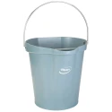 Vikan 12L Plastic Grey Bucket with Handle, FDA Compliant, Drip-Free Spout, 325x330x330 mm 568688