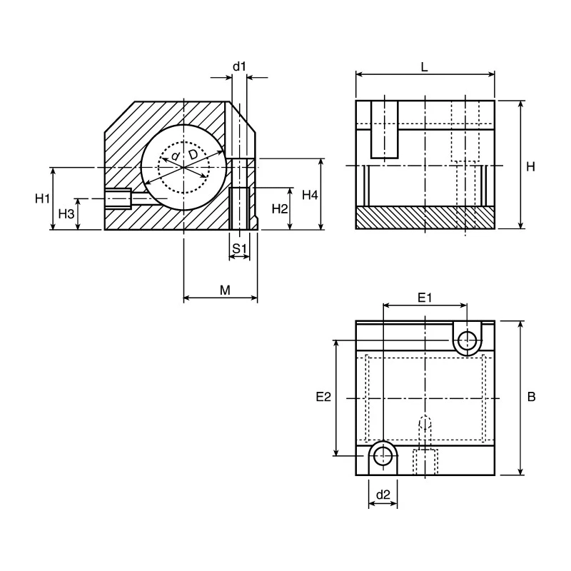 Igus Linear Shaft Support 2-Bolt Base Bearing Housing Aluminium 60 mm RGA-25