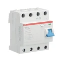 ABB F200 Series Residual Current Circuit Breaker 63A 4-Pole 30 mA Type A 1 kA 400V AC 2CSF204101R1630 - F204A-63/0.03