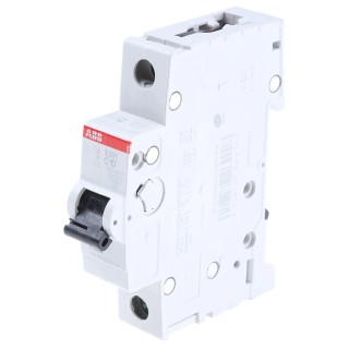 ABB System Pro M Compact Miniature Circuit Breaker, 1-Pole, 10A, Type C, 253V AC, 72V DC, 6kA 2CDS251001R0104 - S201C10