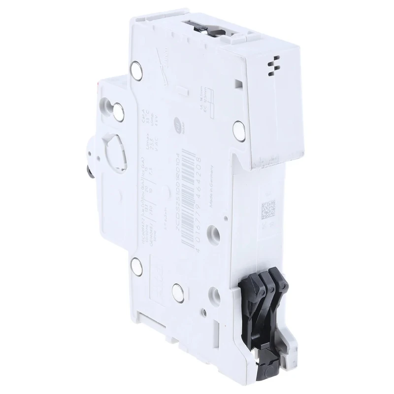 ABB System Pro M Compact Miniature Circuit Breaker, 1-Pole, 10A, Type C, 253V AC, 72V DC, 6kA 2CDS251001R0104 - S201C10