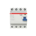 ABB Residual Current Circuit Breaker 25A, 4-Pole, 30mA Trip Sensitivity, Type A, 0.03 A 2CSF204101R1250 - F204A-25/0.03