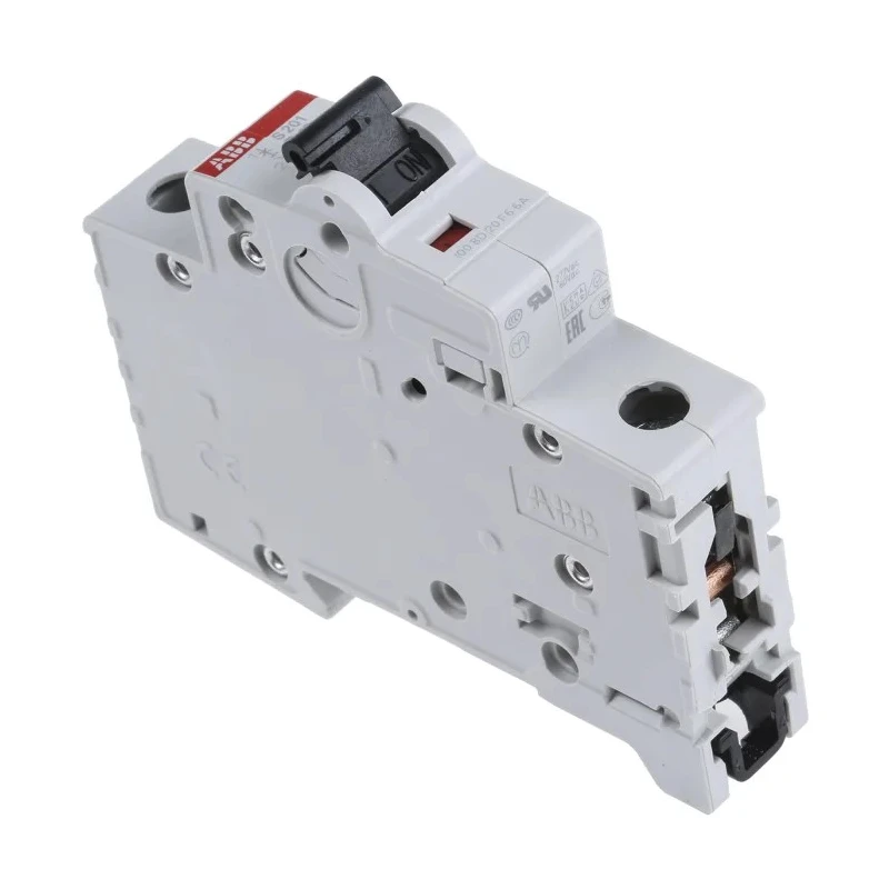 ABB System Pro M Compact Miniature Circuit Breaker, 1-Pole, 10A, Type B, 253V AC, 72V DC, 6kA 2CDS251001R0105 - S201B10