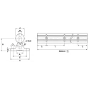 Ewellix Makers in Motion Aluminium Support Rail 600 mm Length 25 mm Shaft Diameter LRCB 25