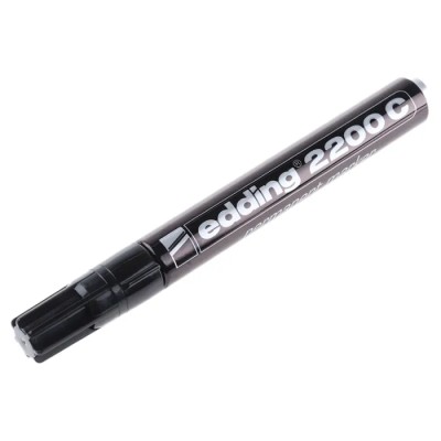 Edding Black Permanent Marker Pen Chisel Tip 1mm Ink 2200-001