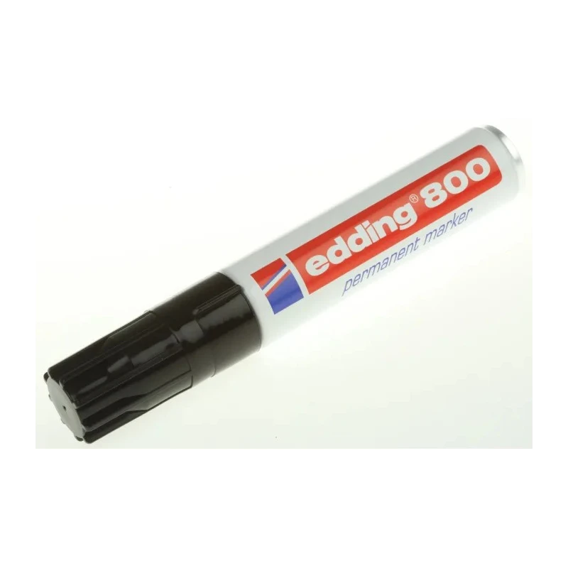 Edding Black Permanent Marker Pen with Chisel Tip 4mm Line Width 800-001
