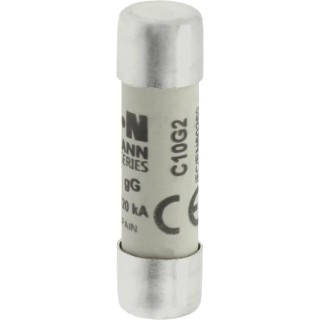 Eaton 2A Ceramic Cartridge Fuse 10 x 38 mm 500V AC gL, gG C10G2