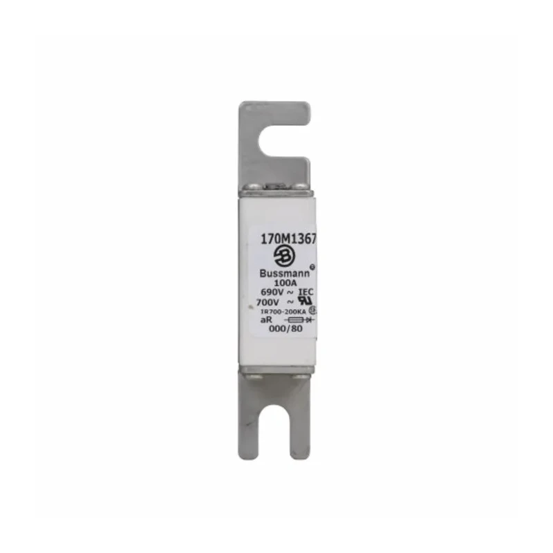 Eaton German Standard Fuse 100A 690V AC aR Fast Acting Offset Tag Bussman Series NH000 