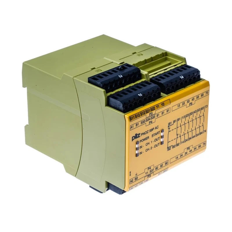 Pilz PNOZ X9P Safety Relay 24V AC/DC, 240V AC/DC, 7 Safety Contacts, 2 Auxiliary Contacts 777606