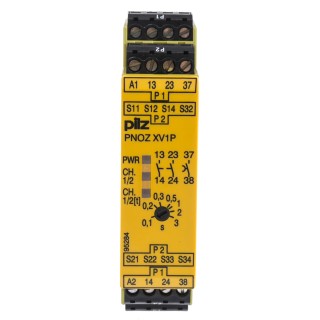Pilz PNOZ XV1P 24V dc Safety Relay 2 Safety Contacts DIN Rail Mount IP20 Model 