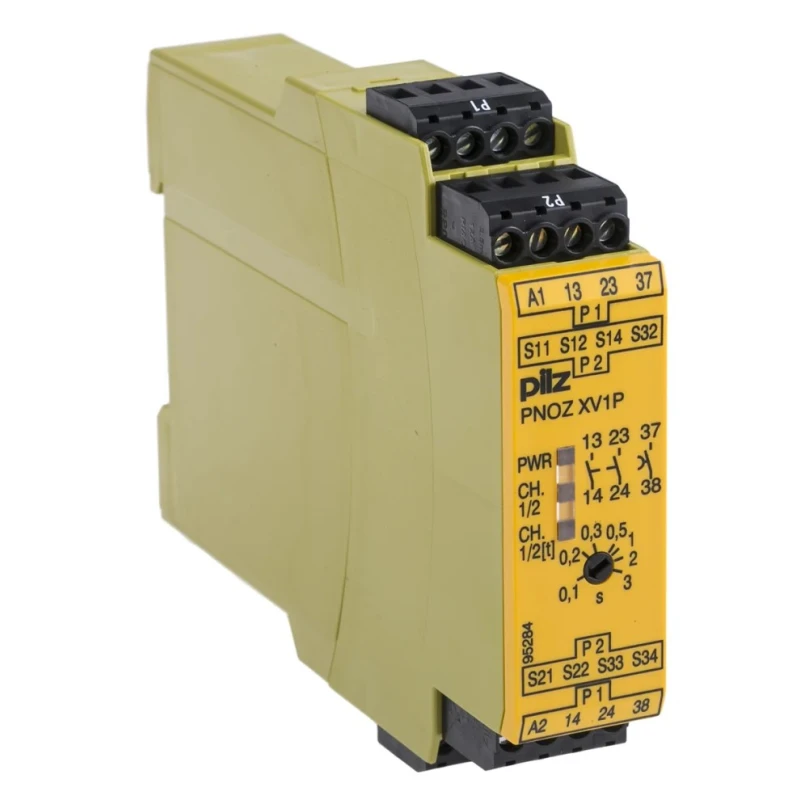Pilz PNOZ XV1P 24V dc Safety Relay 2 Safety Contacts DIN Rail Mount IP20 Model 