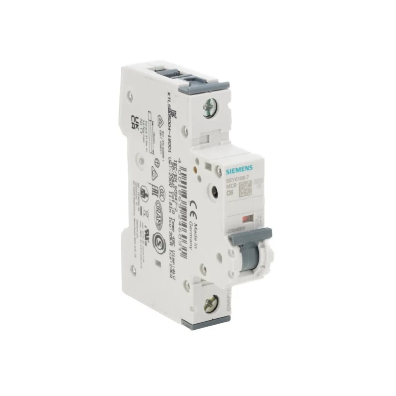 RS PRO SENTRON Miniature Circuit Breaker 1-Pole 6A Type C 400V AC 72V DC 6 kA Breaking Capacity 5SY6106-7