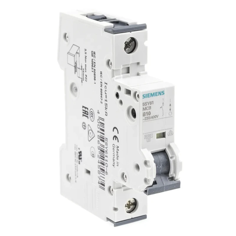 Siemens SENTRON Miniature Circuit Breaker, 1-Pole, 10A, Type B, 400V AC, 6 kA Breaking Capacity 5SY6110-6