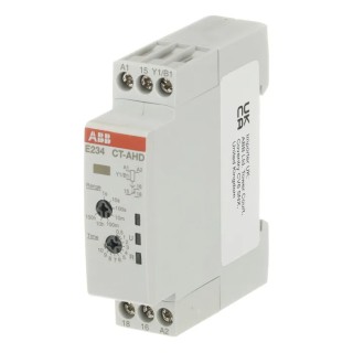 ABB DIN Rail Timer Relay 1-Contact OFF Delay 48 V DC 24/240 V AC 0.05 s to 100 h SPDT 1SVR500110R0000 CT-AHD.12