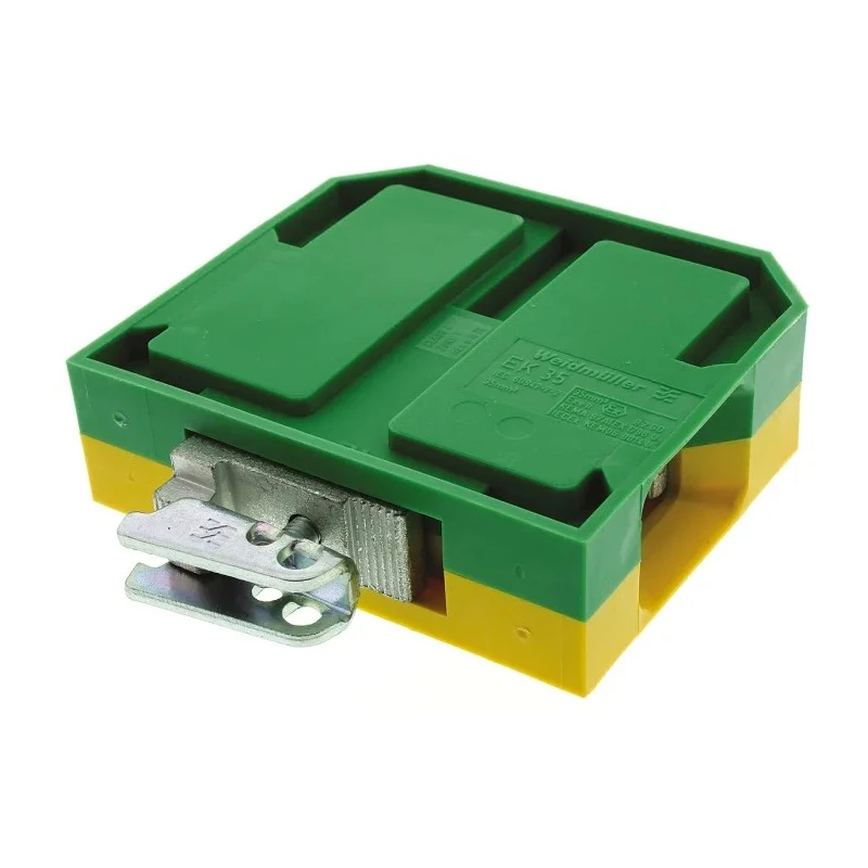 Weidmüller 2-Way EK 35 Earth Terminal Block, 35mm² Cable CSA, 145A Current, 800V, Screw Termination, Nylon 0354760000