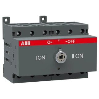 ABB 3-Pole DIN Rail Isolator Switch IP20, 16A, 690V AC, Black Handle 