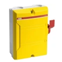 ABB 3+N-Pole DIN Rail Isolator Switch, IP65 IP54 Protection, 16A, 7.5 kW, Red Handle, Model 2CMA142441R1000