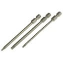 Bosch Hex, Torx Screwdriver Bit Set, 3 Pieces, Sizes T8 T10 T15, 89mm Length, Hex Drive 2607001759