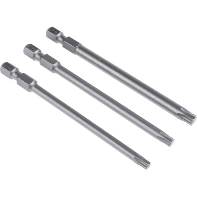 Bosch Hex, Torx Screwdriver Bit Set, 3 Pieces T20 T25 T30, 89mm Length, Hex Drive 2607001760