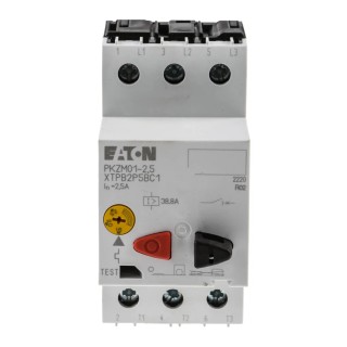 Eaton Motor Protection Circuit Breaker PKZM 01 Series 1.6-2.5A, 690V AC, 3 Poles, -25°C to 55°C 278481 PKZM01-2,5