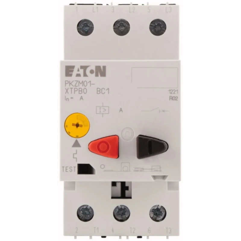 Eaton Motor Protection Circuit Breaker PKZM 01 Series 1.6-2.5A, 690V AC, 3 Poles, -25°C to 55°C 278481 PKZM01-2,5