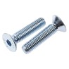 RS PRO Bright Zinc Plated Steel Hex Socket Countersunk Screw M8 x 35 mm 491-5186