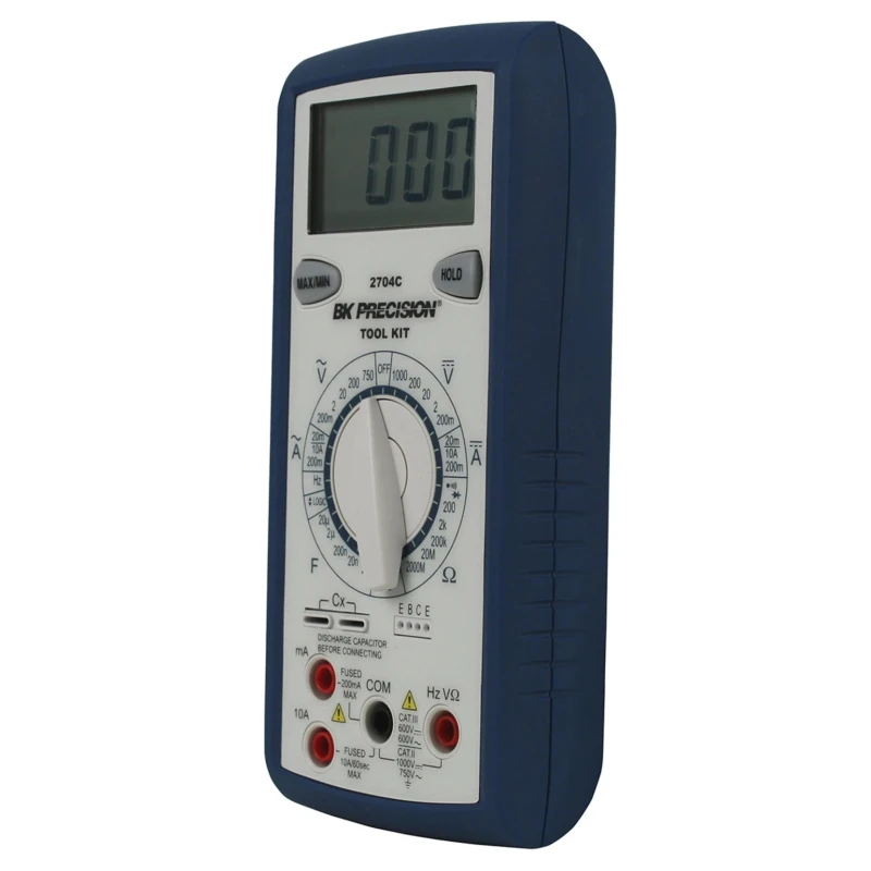 BK Precision Handheld Digital Multimeter 165mm x 78mm x 42.5mm 285g CAT II, CAT III Safety BK2704C