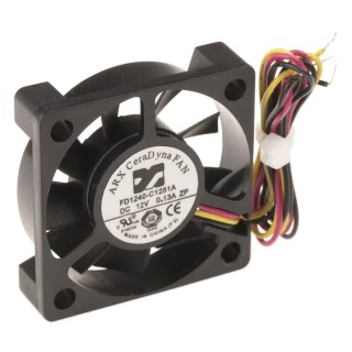 ARX CeraDyna Series Axial Fan 12V DC 8.9 m³/h 1.2 W 120 mA Max IP20 40 mm Square Frame 