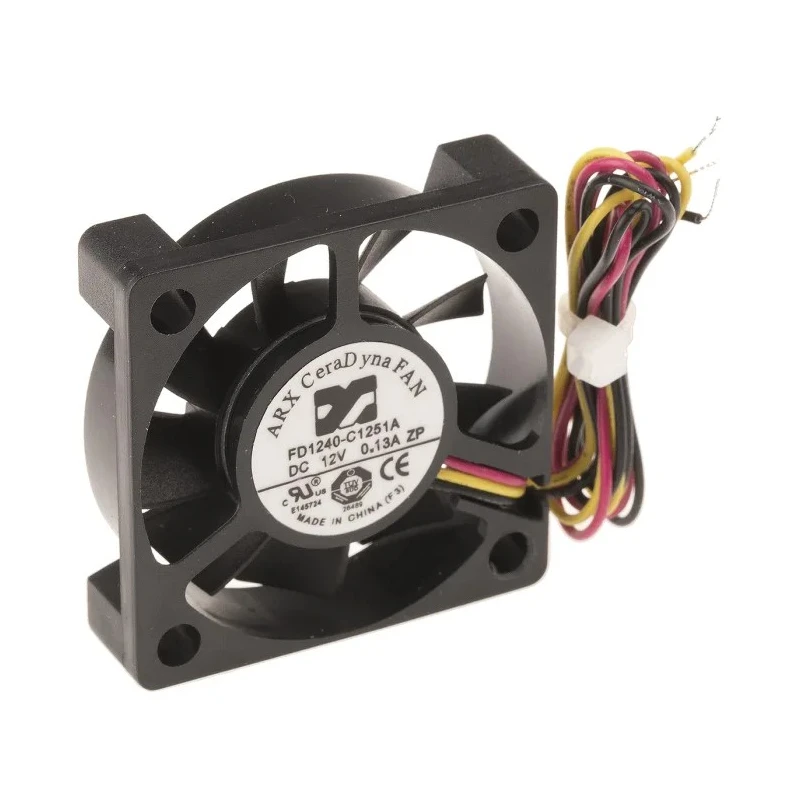 ARX CeraDyna Series Axial Fan 12V DC 8.9 m³/h 1.2 W 120 mA Max IP20 40 mm Square Frame 