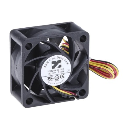 ARX CeraDyna Series Axial Fan 12V DC 21.6 m³/h Air Flow 2.04 W Power 170 mA Current IP20 