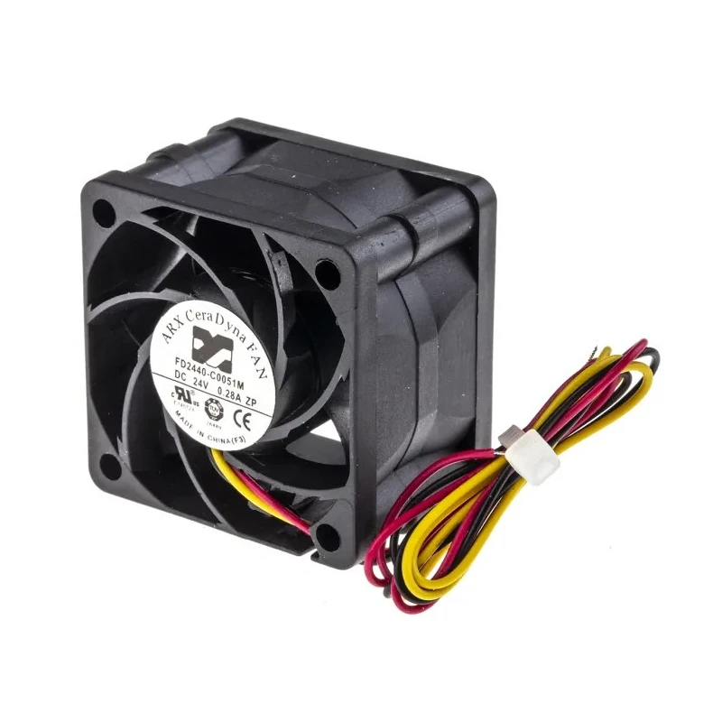 ARX CeraDyna Series Axial Fan 24V DC 28.3 m³/h Air Flow 5.76 W Power 240 mA Max Current IP20 40mm x 40mm x 28mm 