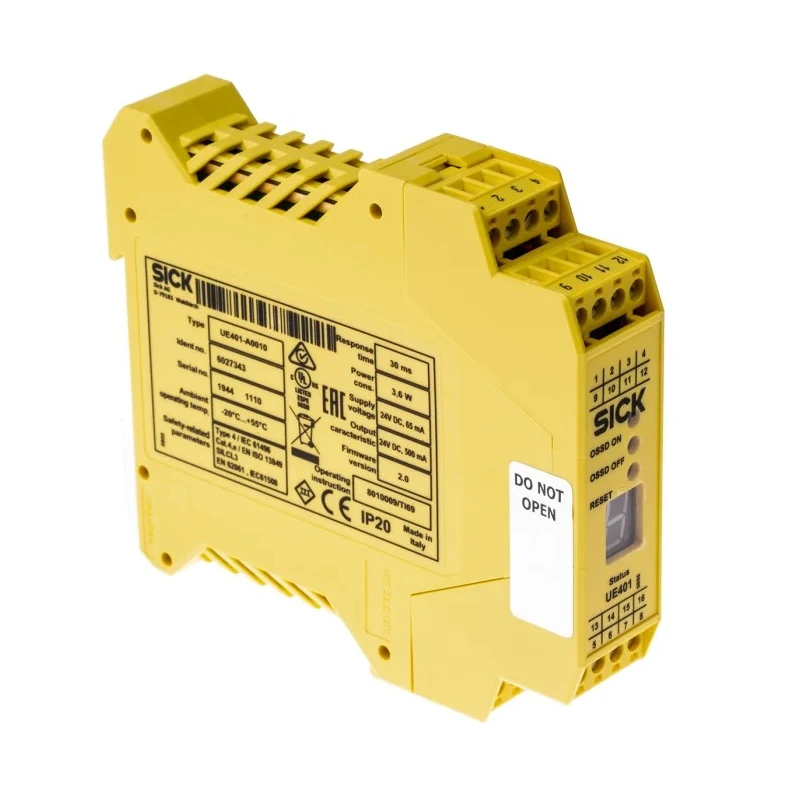 SICK 24V DC Safety Relay Snap-On Mount 3.6W Power Consumption UE401