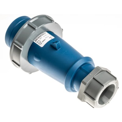 MENNEKES AM-TOP IP67 Blue Cable Mount 3P Straight Industrial Power Connector 32A 230V 