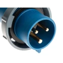 MENNEKES AM-TOP IP67 Blue Cable Mount 3P Straight Industrial Power Connector 32A 230V 
