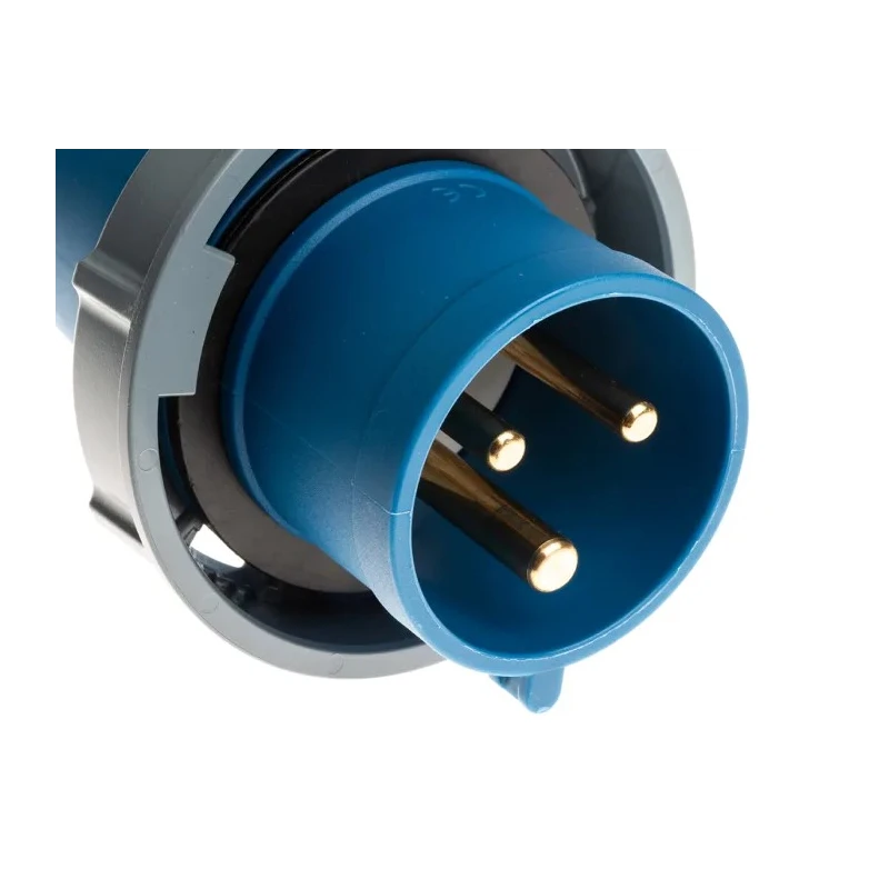MENNEKES AM-TOP IP67 Blue Cable Mount 3P Straight Industrial Power Connector 32A 230V 