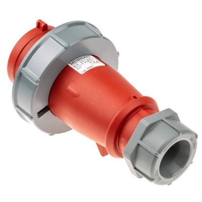 MENNEKES AM-TOP IP67 Red Cable Mount 3P+N+PE Straight Industrial Power Connector 32A 400V 