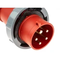 MENNEKES AM-TOP IP67 Red Cable Mount 3P+N+PE Straight Industrial Power Connector 32A 400V 