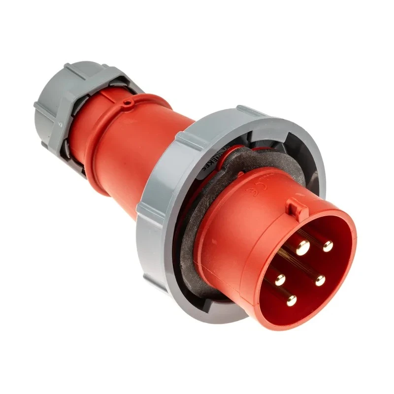 MENNEKES AM-TOP IP67 Red Cable Mount 3P+N+PE Straight Industrial Power Connector 32A 400V 