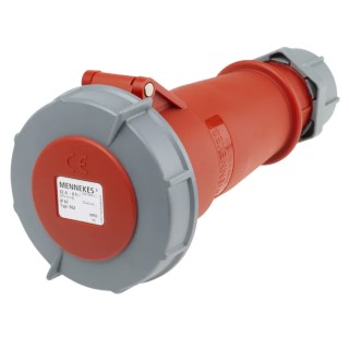 MENNEKES Industrial Power Connector 32A 400V IP67 Red Cable Mount AM-TOP 