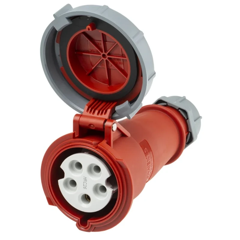 MENNEKES Industrial Power Connector 32A 400V IP67 Red Cable Mount AM-TOP 