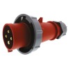 MENNEKES AM-TOP IP67 Red Cable Mount 4P Straight Mains Connector 32A 400V Phase Inverter