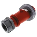 MENNEKES AM-TOP IP67 Red Cable Mount 4P Straight Mains Connector 32A 400V Phase Inverter 
