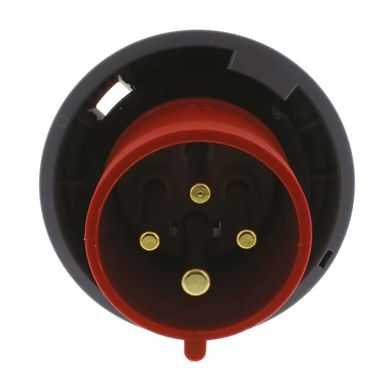 MENNEKES AM-TOP IP67 Red Cable Mount 4P Straight Mains Connector 32A 400V Phase Inverter 