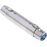 RS PRO AV Adapter Female to Female 3-pin XLR Straight Metal Housing Gold Plated 192-4475