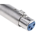 RS PRO AV Adapter Female to Female 3-pin XLR Straight Metal Housing Gold Plated 192-4475