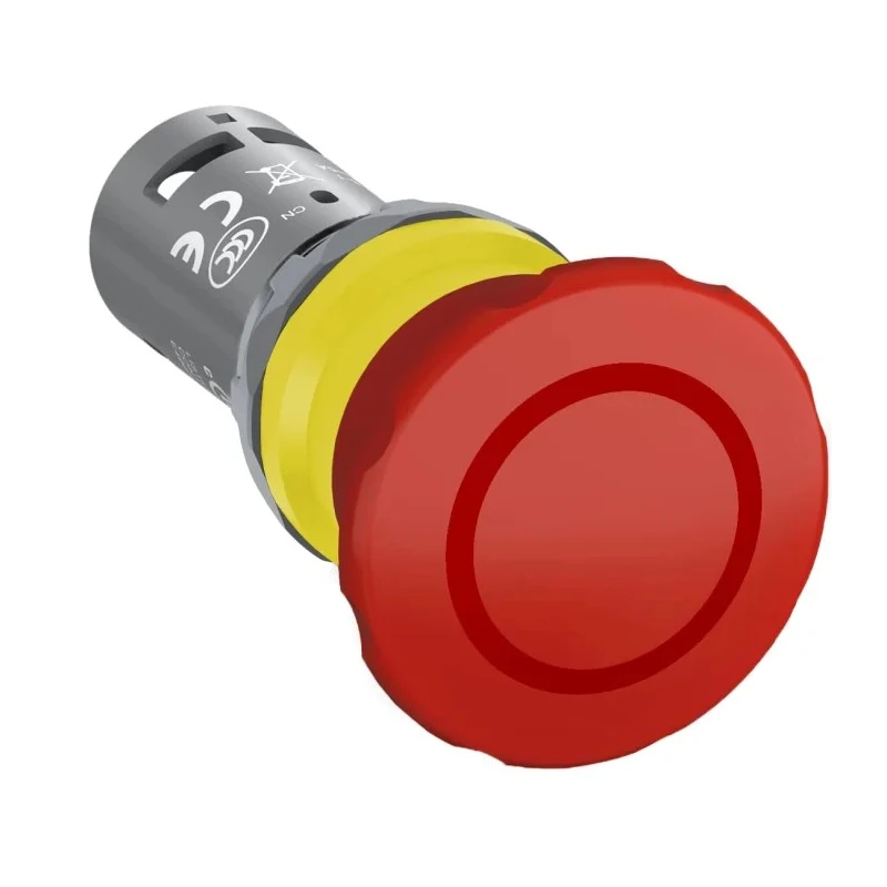 ABB Compact Series Pull Release Emergency Stop Push Button, Panel Mount, 22.5 mm Cutout, 1 1SFA619551R1071 - CE4P-10R-11