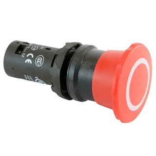 ABB 1SFA Series Pull Release Emergency Stop Push Button, Panel Mount, 22.5 mm Cutout, SPDT, IP69K, IP66, IP67 CE3P-10R-11